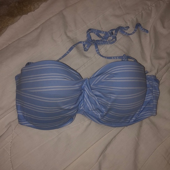 Ardene Other - Blue bathing suit top white stripes